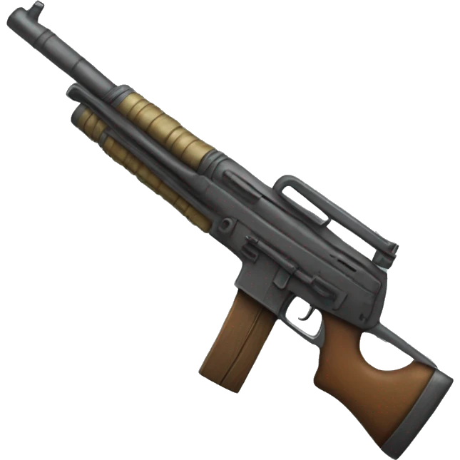 Weapon with the letters RH47 on it emoji