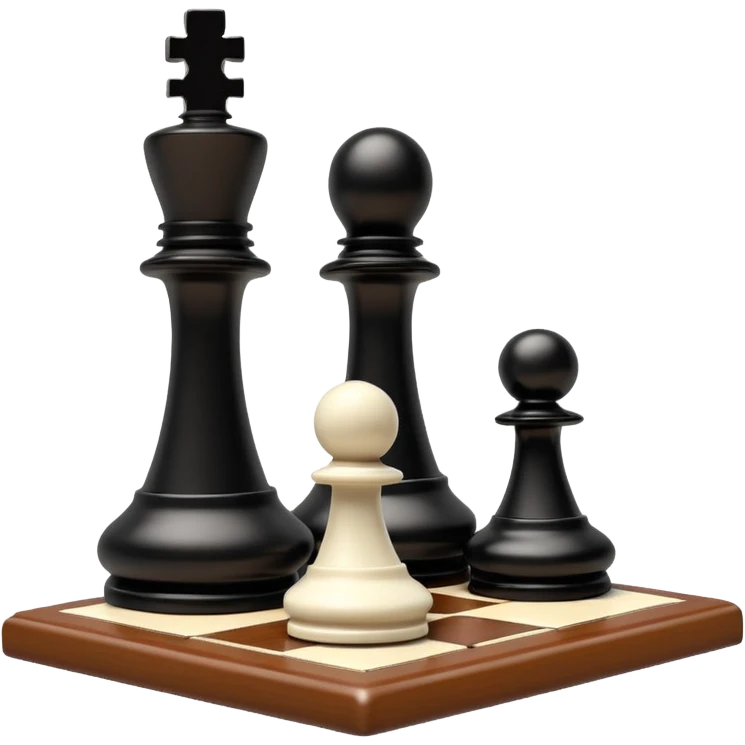 chessboard with a single white pawn in the foreground emoji