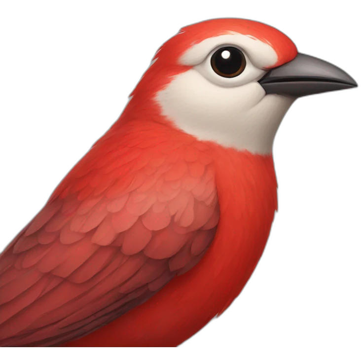 Red beautiful bird emoji