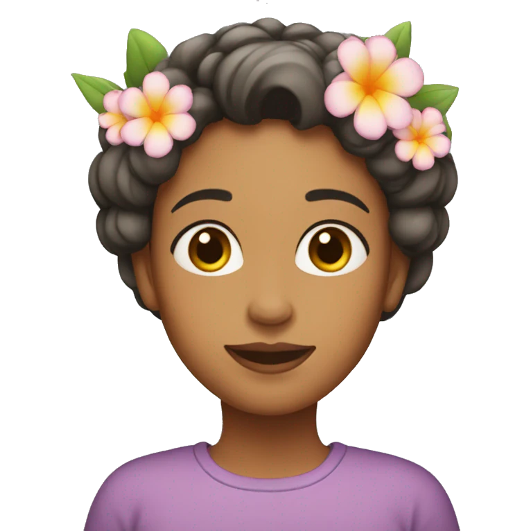 mother with flower in her hair emoji