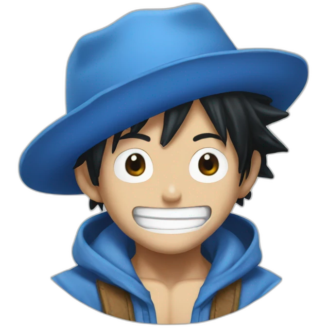 Blue luffy emoji