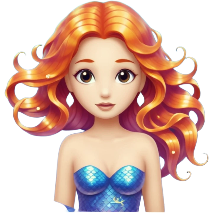 Beautiful mystic mermaid emoji