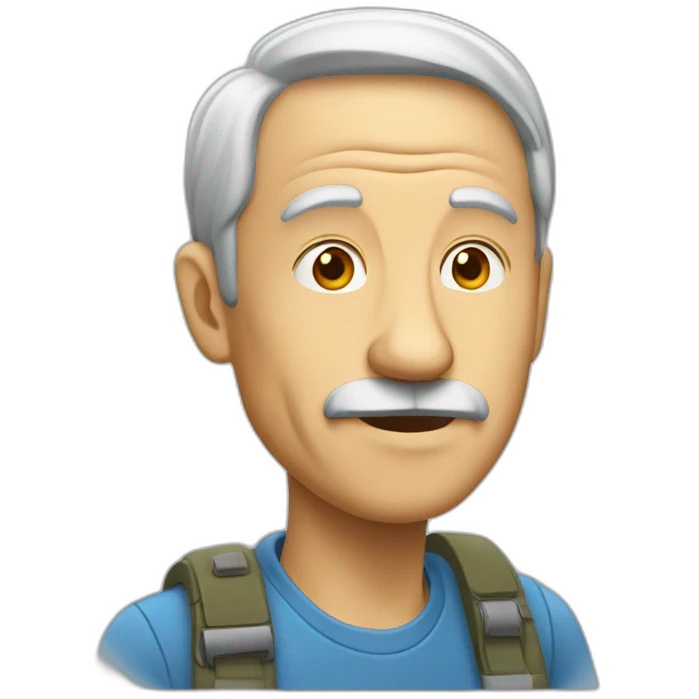 un vieil homme fatigué emoji