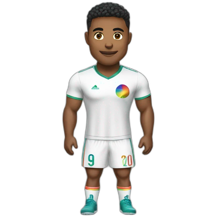 A gay wearing a ronaldo teshirt emoji