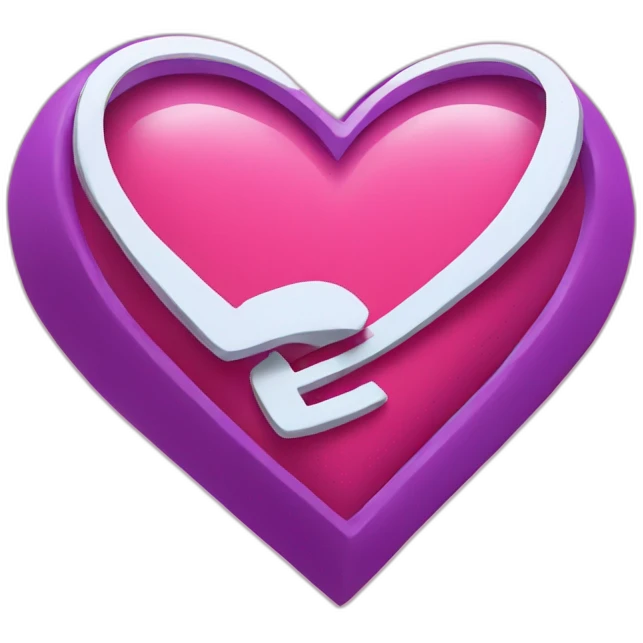 Heart with Letter E emoji