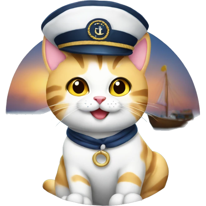 sailor cat birthday emoji