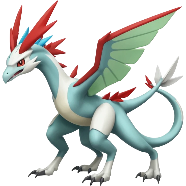Scyther-Latias-Salamence-Silvally-Kyurem-fusion, full body emoji