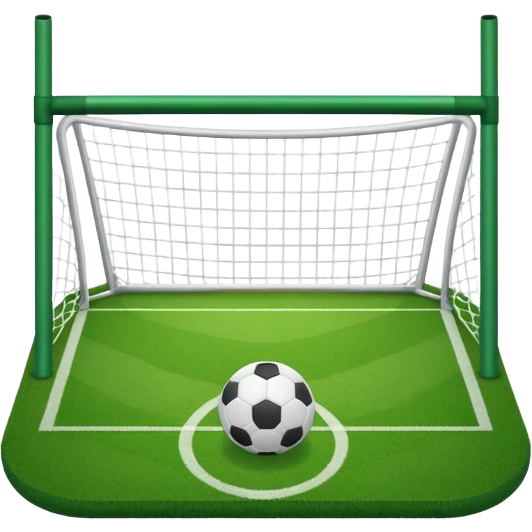 Haz una porteria de futbol y rodea el poste emoji
