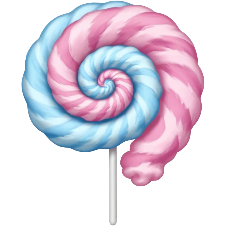 Cotton Candy, Pink Swirl Cotton Candy – classic fluffy pink spiral on a white stick. emoji