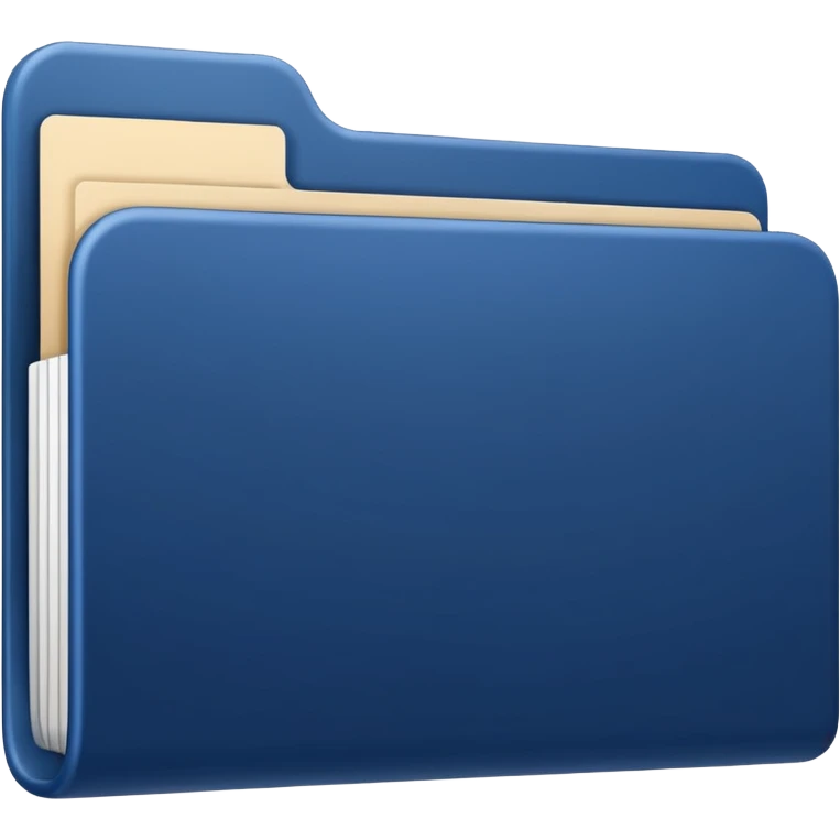 a dark blue file with blank name label on it emoji