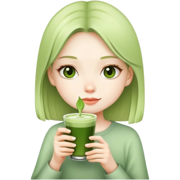 A cup of matcha drink girly emoji