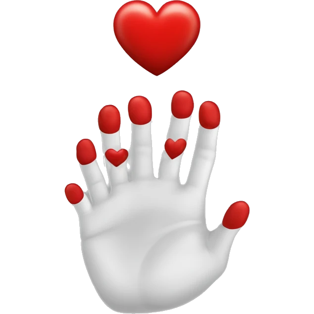 Un gros nounour qui tient entre ses mains un coeur rouge avec des yeux en coeur  emoji