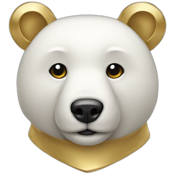 white bear with gold emoji