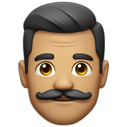 Muscle mustache expressive Cuban man emoji