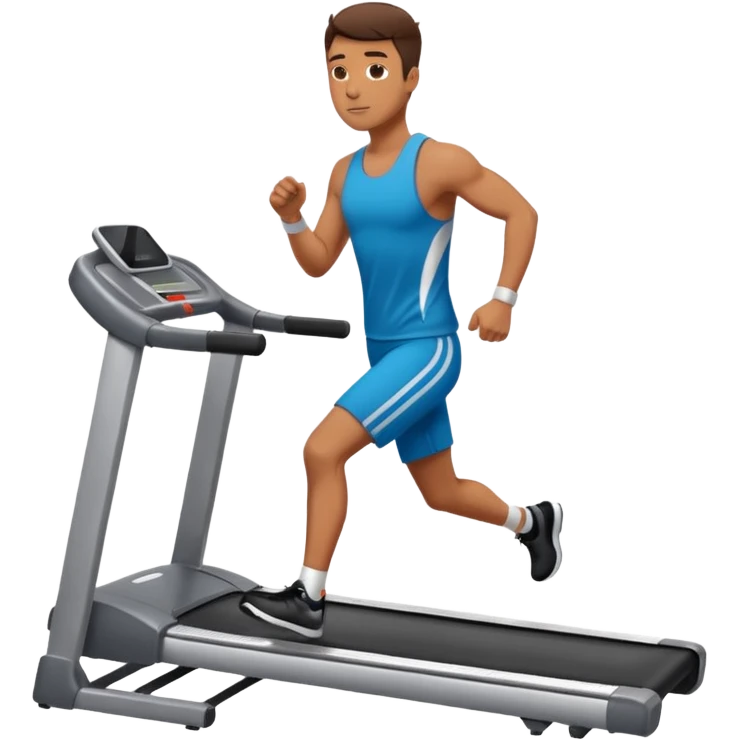 a man do incline walks on the treadmill emoji