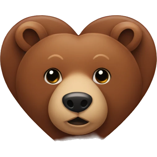 heart with bear emoji