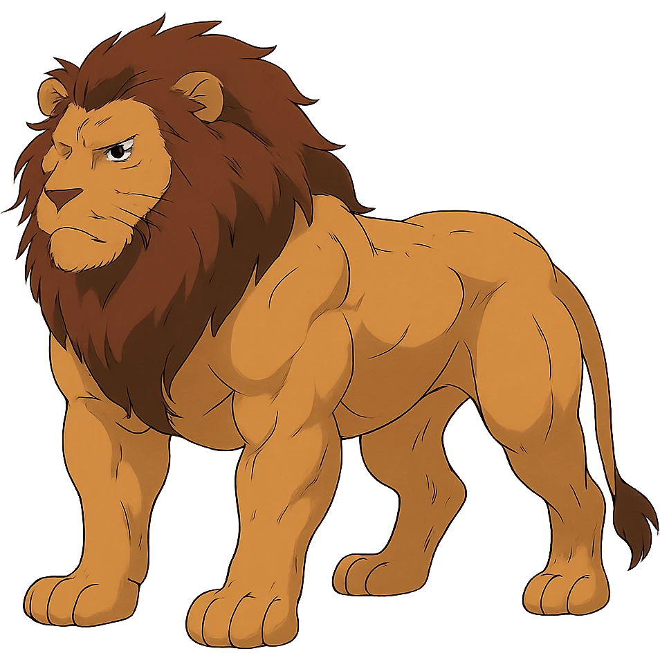 muscular lion emoji