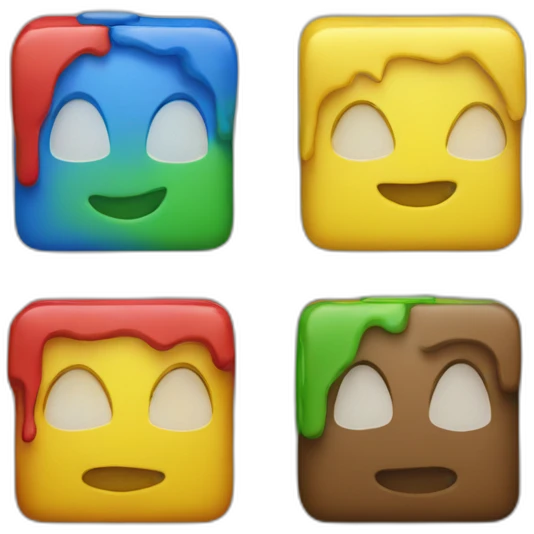 red green blue and yellow square emoji