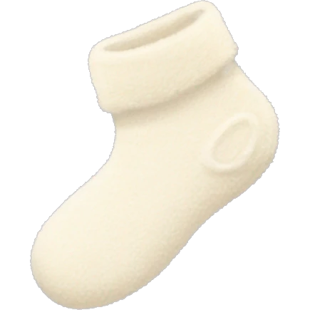 Cream fuzzy socks  emoji