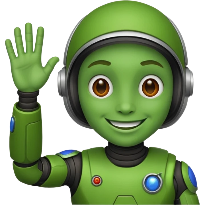 Martien qui dit coucou emoji