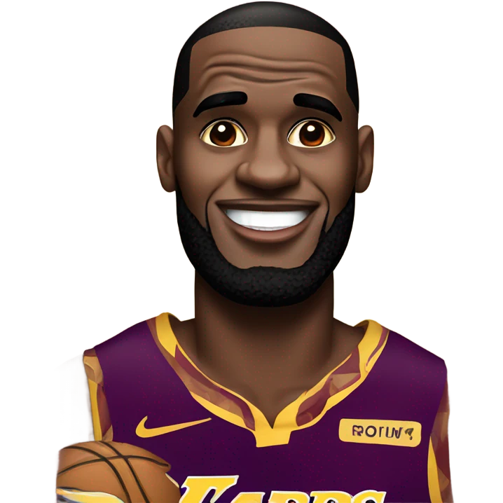 LeBron James with makeup emoji