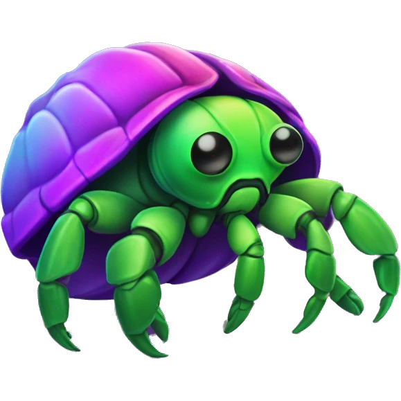 Neon hermit crab  emoji
