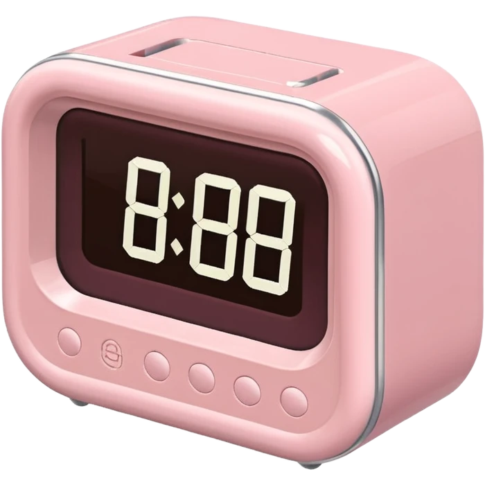 Please make me an alarm clock that will show six o'clock in the morning and make it in the style of ios 18.1 and aesthetic and the color is light pink  digital emoji
