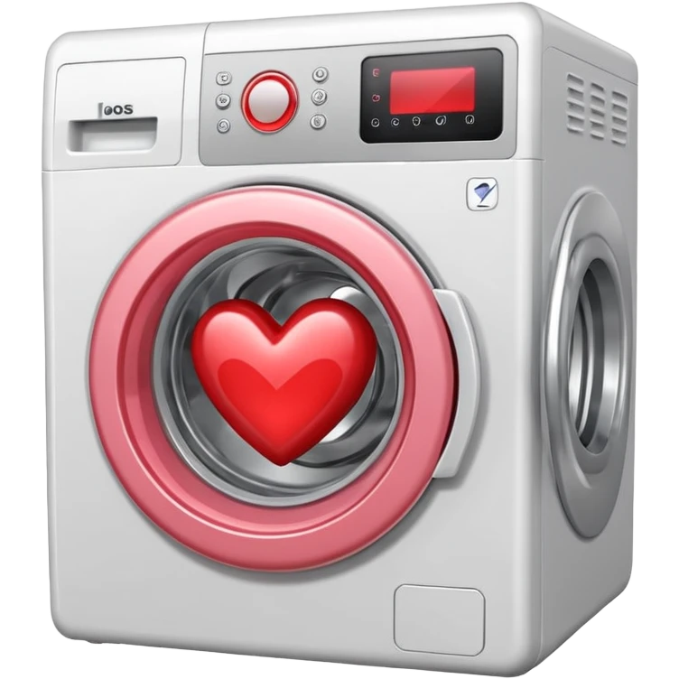 The washing machine inside the heart emoji