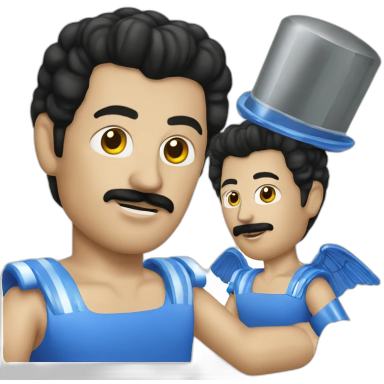 Freddy Mercury blue genius emoji