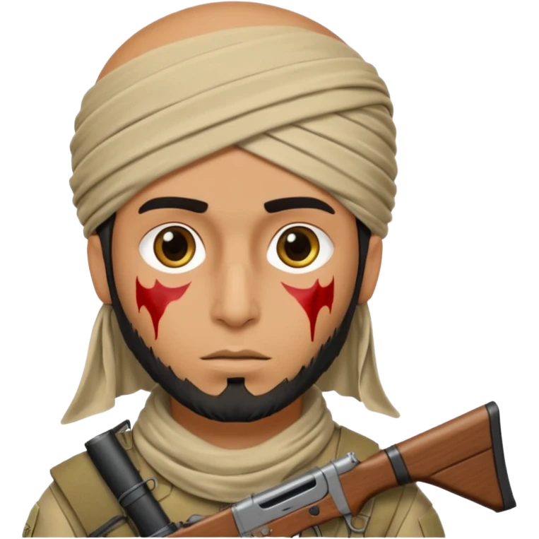 taliban soldier with gunshot wound to the head emoji