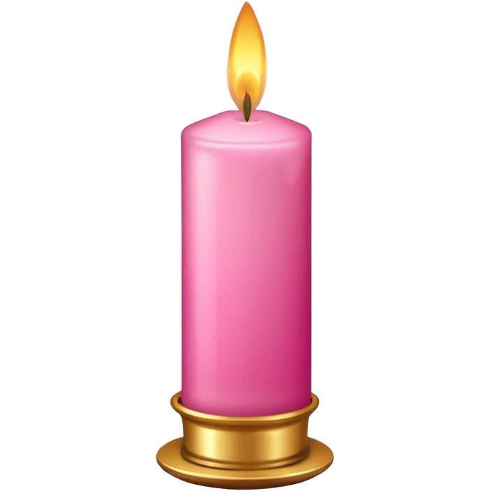pink with goldtones candle emoji