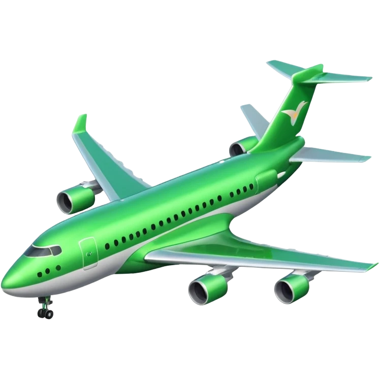 bright green jumbo jet emoji