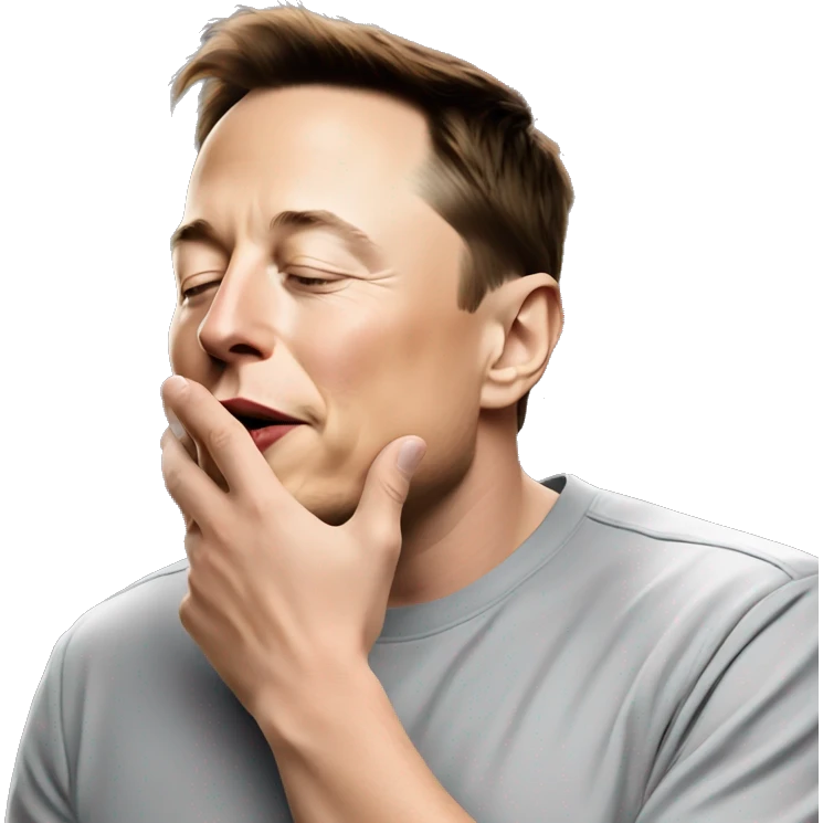 Elon Musk kissing Elon musk emoji
