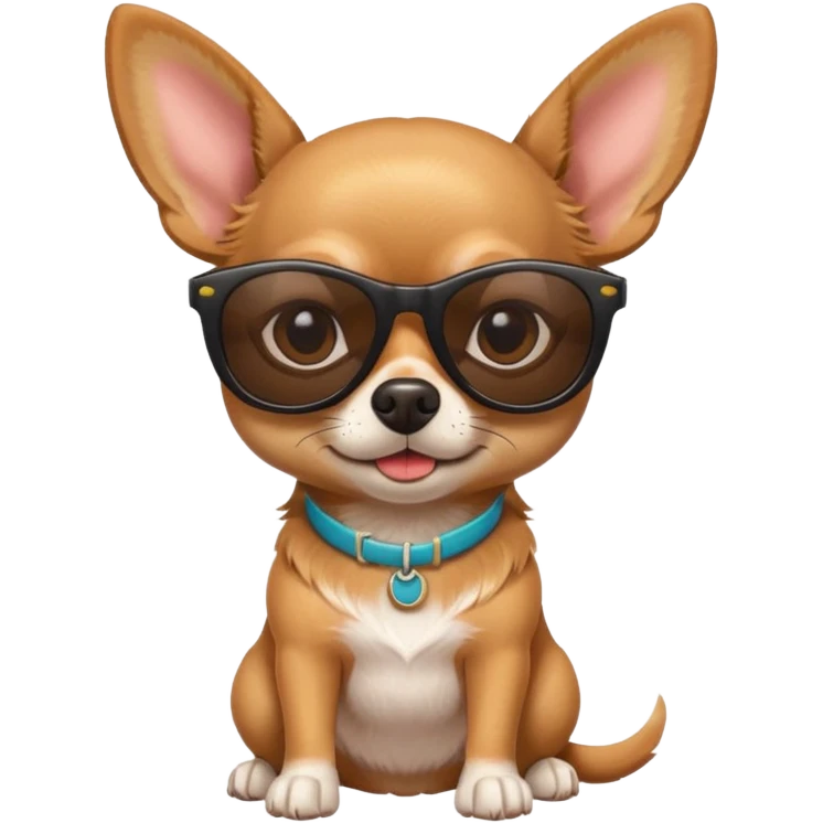 Chihuahua with sunglasses  emoji