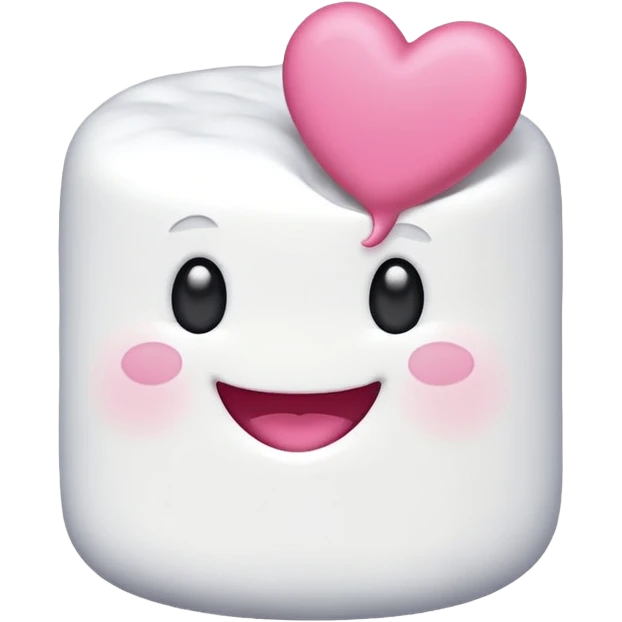 Marshmallow in love emoji