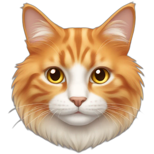 Orange long fur cat emoji