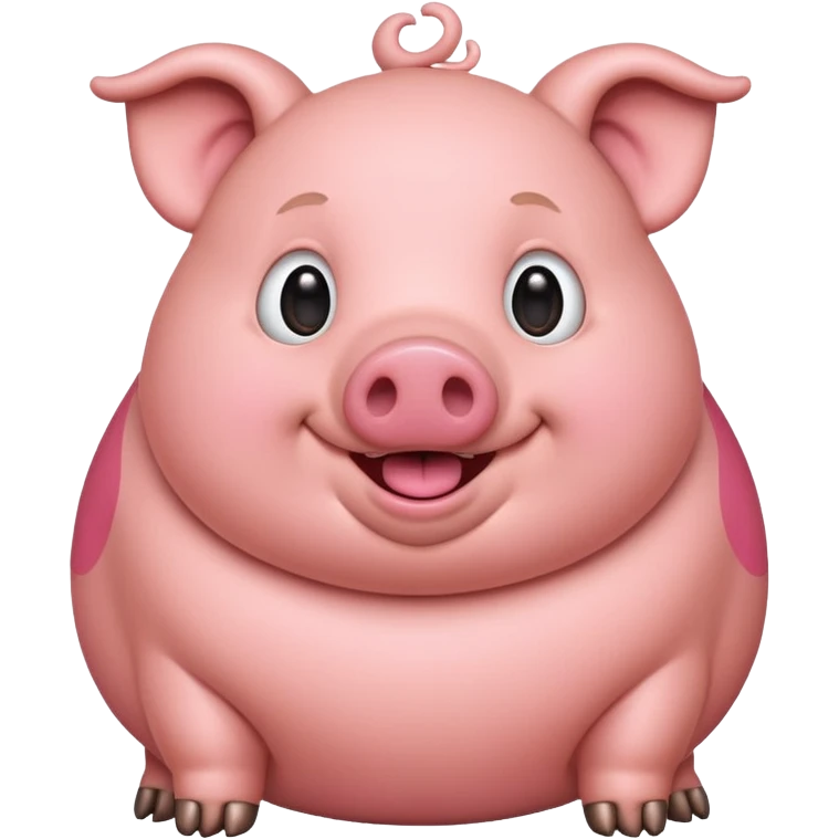 Happy fat pig emoji