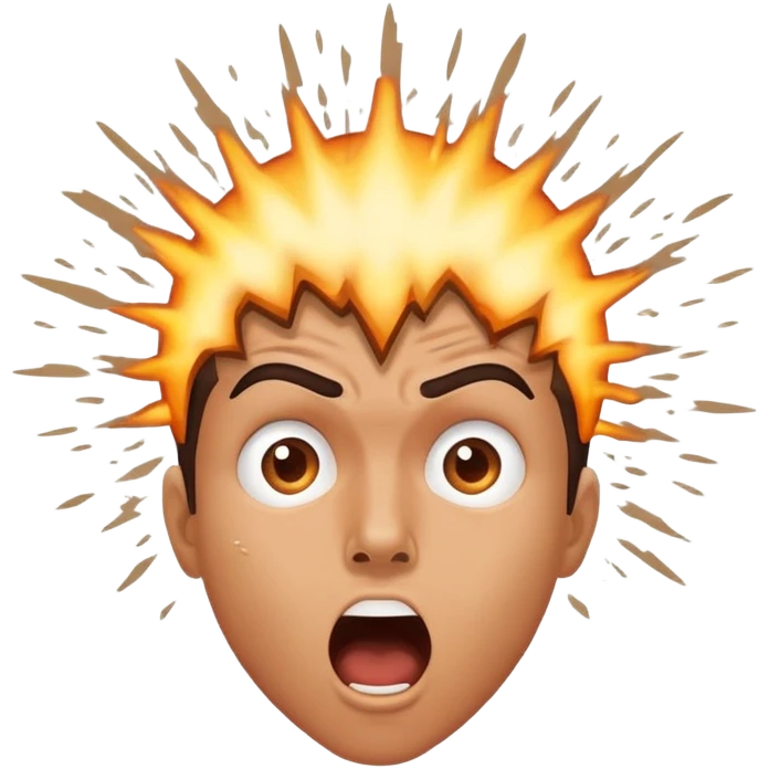 head exploding with amazement, mind blown emoji