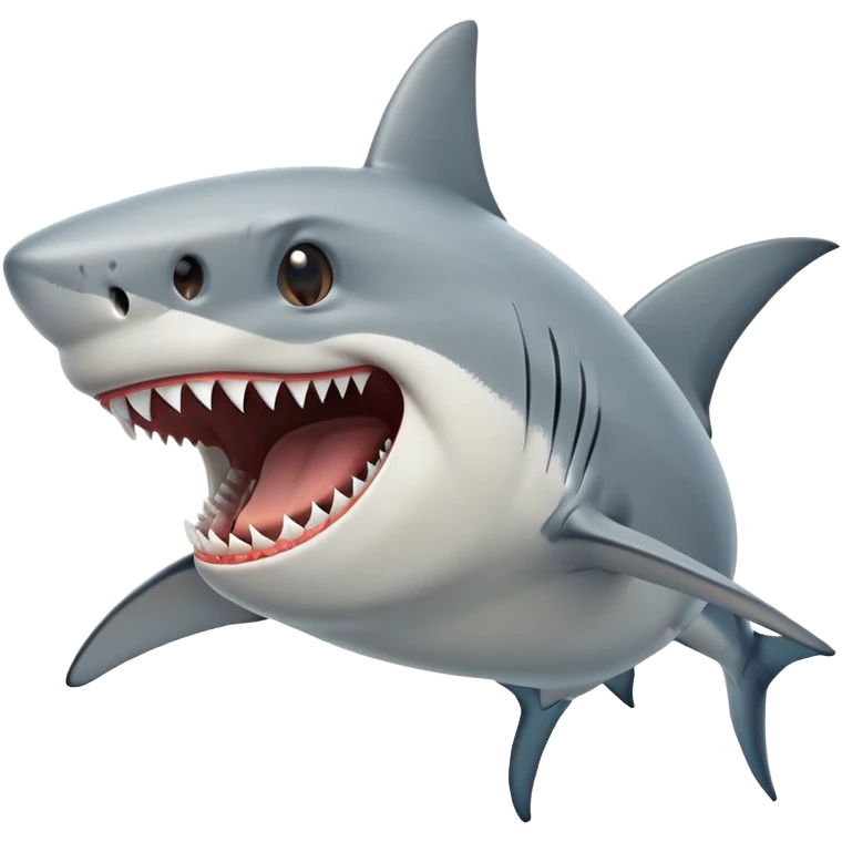 shark screaming laughing emoji