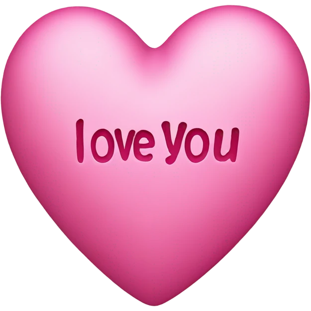 Pink heart that says I love you  emoji