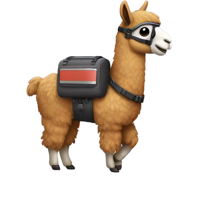 Llama with jet pack  emoji