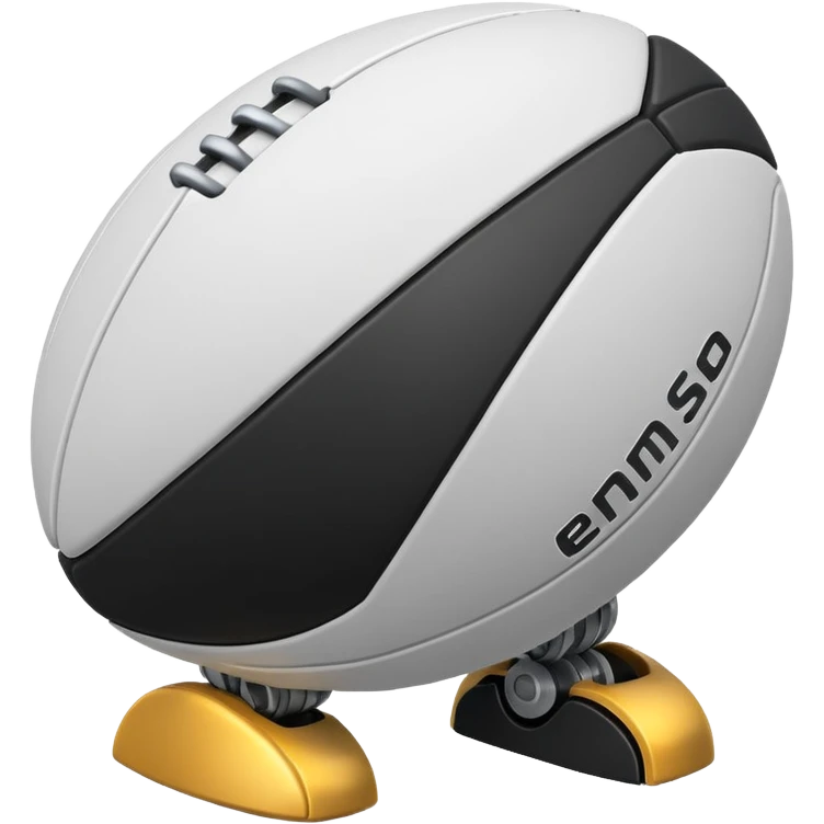 Balón de rugby robotico emoji