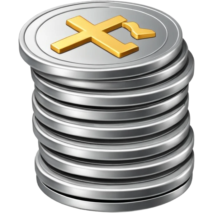 a stack of three coinsa stack of three coins emoji
