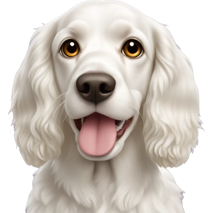 white cockerspaniel sweet emoji