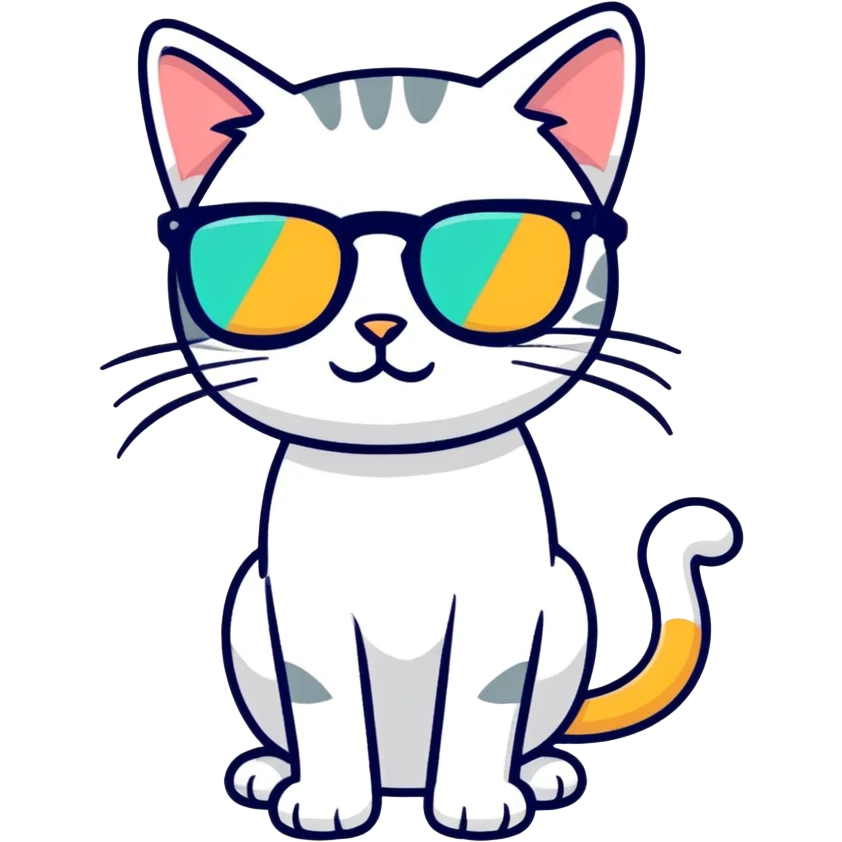 Cat with sunglasses emoji