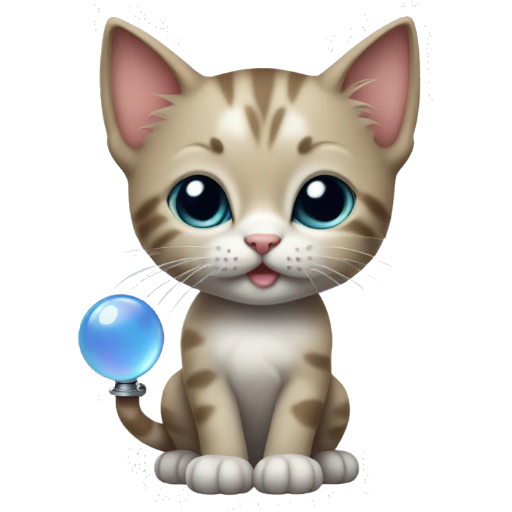 kitten holding an bubble pipe in one paw  and a lighter in the other paw emoji
