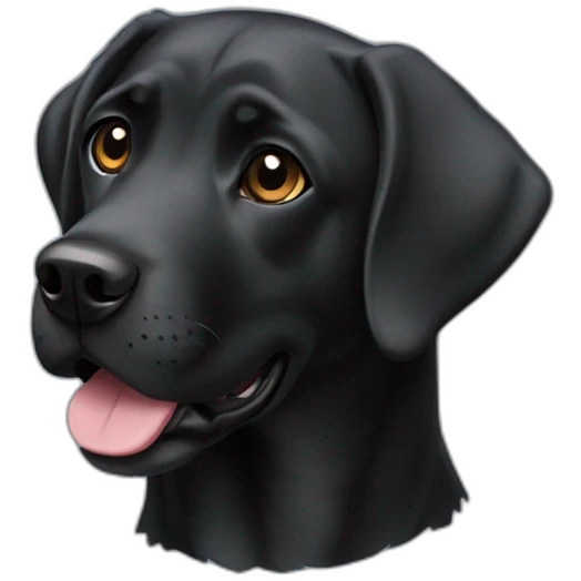 Perro  labrador negro  emoji