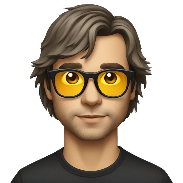 Orelsan avec des lunettes de soleil emoji