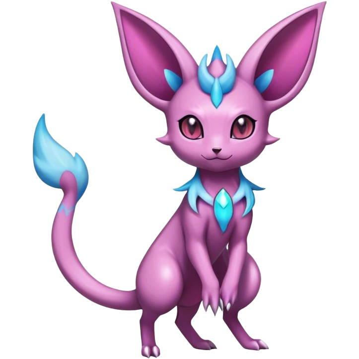 Shiny Dark Espeon-Haunter-Sylveon-Nidorino-fusion-hybrid full body emoji