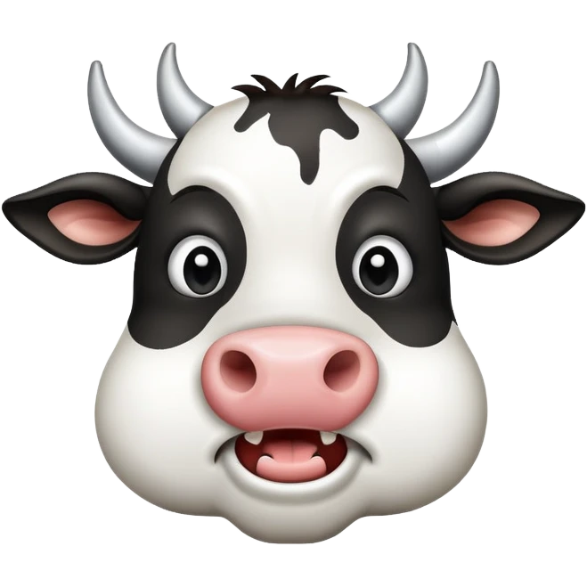 Crazy cow emoji